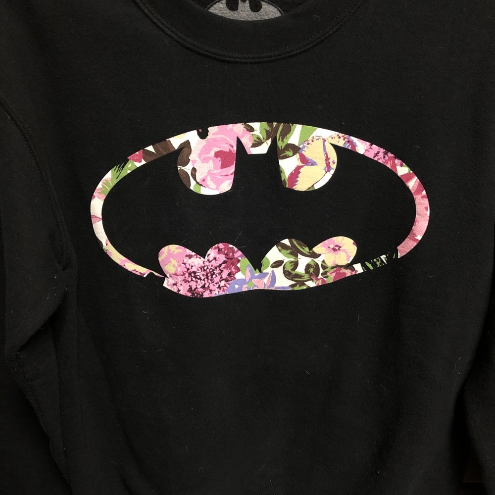 Batman floral crew neck swearshirt
